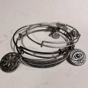 ALEX AND ANI Silver Look 3 Stack Bracelets